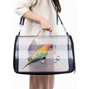 Muestra gratuita: Bolsa de transporte para pájaros, jaula de transporte para aves al aire libre, bolsa transpirable para loros con soporte, bolsa de viaje para loros - Product Image 4