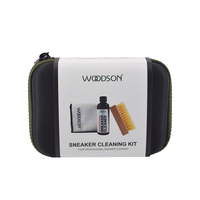 Kit de nettoyage de chaussures portable, ensemble de soin des chaussures de voyage, brosse de nettoyage de chaussures, serviette, sac de rangement compact