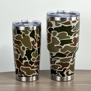 Vaso Térmico Premium de Acero Inoxidable con Aislamiento al Vacío de 20oz, Diseño Camuflaje, Taza de Viaje Personalizada, Venta al por Mayor, Ecológico, para Café, el Más Vendido - Product Image 1