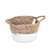 Nouvel ensemble de paniers de rangement vintage en coton et jonc de mer, motif zig-zag, pour cuisine et salle de bain, écologiques et faits à la main