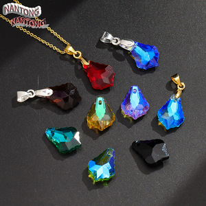 Perles pendentifs en cristal de Nantong en forme de feuille d'érable, à trou unique, pour la fabrication de bijoux, accessoires DIY, 10 mm - Product Image 2