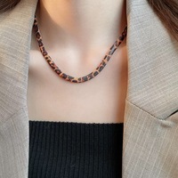 Collar de Cadena de Serpiente de Acero Inoxidable con Estampado de Leopardo, Estilo Retro Exagerado y Sencillo, Joyería de Moda Hip-hop México