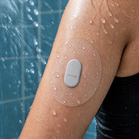 Patch de fixation transparent en film PU pour capteur CGM, imperméable, de haute qualité, avec adhérence supérieure et fixation douce hypoallergénique