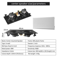 Haut-Parleur Encastrable Hifi 100 Watts, Plafond Mural, Home Cinéma Surround, Enceintes de Cinéma Intégrées Invisibles