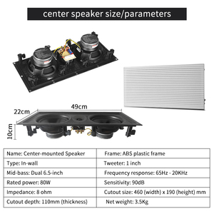 Hifi Inwall Loa 100Watts Trần Treo Tường Rạp Hát Tại Nhà Surround Vô Hình Nhúng Rạp Chiếu Phim Loa - Product Image 6