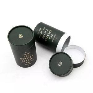 Caja de Embalaje de Tubo de Cartón Negro Ecológico para Té, Embalaje de Tubo de Papel Reciclado Personalizado - Product Image 4