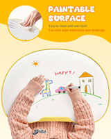 Table pour enfants réglable et pliable en bois jaune, idéale pour l'étude, les jeux, le dessin et les repas – Nouveauté en promotion directe usine