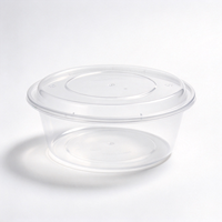 Conteneur en plastique rond de 1250 ml, boîtes en plastique durables