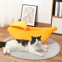 Lit pour animaux de compagnie personnalisable pour petits et moyens chiens et chats, style moderne, en nylon écologique, confortable, pour un sommeil profond, avec motif uni