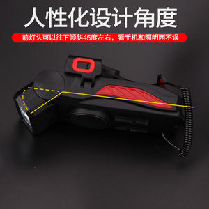 Lampe de vélo Ly25 à LED rechargeable, étanche IPX4, noir, bleu, vert, rouge, support en alliage pour vélo de montagne, phare de vélo - Product Image 3