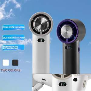 Wholesale Hot Sale 100-Speed Digital <b>LED</b> Mini USB Portable <b>Fan</b> Rechargeable Handheld with 3000mAh Bladeless Ice Compress for - Product Image 5