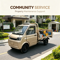 Nouvelle arrivée : mini-camion électrique à basse vitesse avec cabine confortable, camionnette électrique à plateau ouvert
