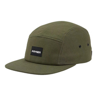 Casquette de camping 5 panneaux personnalisée en sergé de coton pour hommes et femmes