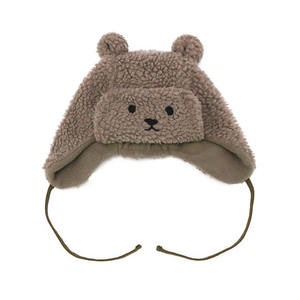 Çocuklar için Ayı Kulaklı Polar Kapüşonlu Şapka, Çikolata Kahverengi Polar 3D Kulaklı Şapka, Çene Bağlantılı, Sevimli ve Sıcak, Kış Oyunları İçin Uygun - Product Image 1