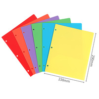 Carpeta de Archivo con Clip Estilo Americano de 3 Anillos A4, Diseño Plegable de Doble Bolsillo en PP, Bolsillo para Almacenamiento de Documentos