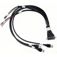 NGD OEM ODM D-Sub 25POS Conducteur en cuivre étamé Longueur 150mm Connecteur Câblage Harnais DB25 Femelle RJ45 Personnalisé Électronique