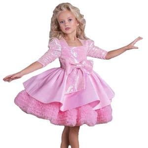 <span class=keywords><strong>Abito</strong></span> da <span class=keywords><strong>Principessa</strong></span> per Bambine con Maniche a Sbuffo e Paillettes, Vestito a Strati con Orlo Soffice per Feste di Compleanno e Spettacoli - Product Image 5