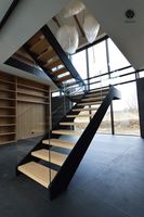 Escaliers préfabriqués modulaires, escalier à hauteur réglable, système structurel compact, escalier pour installation résidentielle