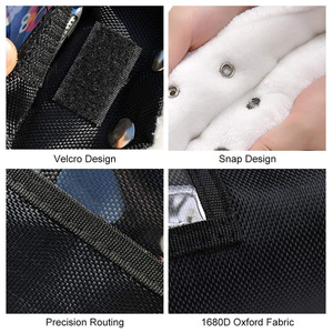 Gants pour poignée de poussette, chauds, hiver, noir, monochrome, ajustement universel - Product Image 3
