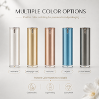 Flacon pompe airless en acrylique PP à double compartiment pour emballage cosmétique, conteneur de lotion sous vide, taille et couleur personnalisées