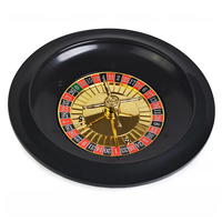 Jeu de roulette classique de casino de 40 cm, tapis de table de Blackjack pour jeu de fête avec raclette et billes en acier, jeux de hasard