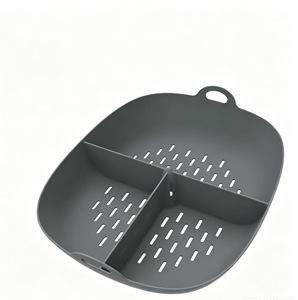 Plateau de cuisson vapeur en silicone à compartiments, séparateur pour cuiseur vapeur, compatible avec <span class=keywords><strong>Thermomix</strong></span> TM7 Varoma, récipient de cuisson et de stockage pour la cuisine - Product Image 1