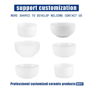 Tazón de Sopa de Cerámica Blanco Creativo al por Mayor, Tazón de Fideos de Cerámica de 4 Pulgadas, Tazón de Ensalada de Porcelana con Asa para Lavavajillas - Product Image 5