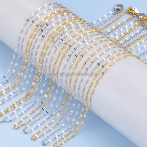 Cadena de Acero Inoxidable con Forma de Labios y Baño de Oro PVD para la Elaboración de Collares o Pulseras para Mujer - Product Image 1