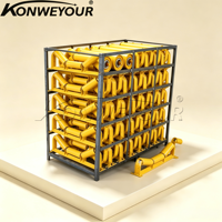 GB High Strength Low Vibration 35 Degree Troughing Idler untuk Pabrik Batubara, Semen, dan Agregat