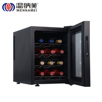 Refroidisseur à vin électrique compact en acier inoxydable, capacité de 6/8/12 bouteilles, porte en verre, refroidisseur de boissons, design moderne, hôtel, maison