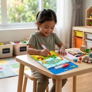 <span class=keywords><strong>Livre</strong></span> de coloriage à l'eau magique haute définition personnalisé, ensemble de peinture pour enfants sûr et non toxique - Product Image 3