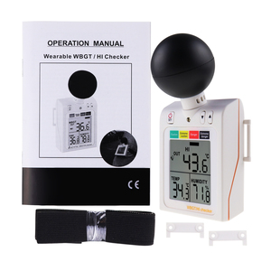 Indicateur de stress thermique 2-en-1 WBGT + HI avec indicateur de niveau dangereux et alarme sonore - Product Image 2