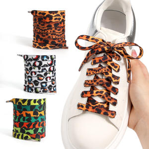 YH 1cm Plat Imprimé Léopard Camouflage Lacets Polyester Matériel pour AF1 & <span class=keywords><strong>AJ1</strong></span> Conseil Chaussures Lacets - Product Image 1
