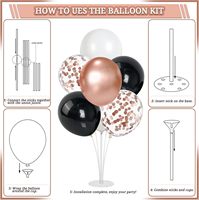 Kit de Décorations d'Anniversaire Rose Doré pour Femme ou Fille : Bannière, Ballons, Diadème, Écharpe, Vaisselle