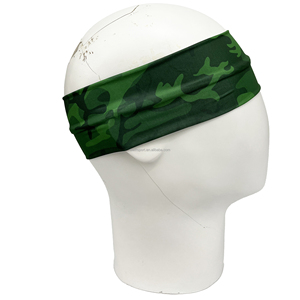 Bandeau de sport en spandex fin personnalisé avec impression camouflage, pois et tournesol pour la course, la gym, l'exercice, le cyclisme et l'utilisation avec un <span class=keywords><strong>casque</strong></span> - Product Image 2