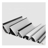 Triangulaire en V type 45 °   Profilé LED en aluminium pour éclairage d'ambiance intérieur, barre rigide, éclairage d'angle supérieur oblique