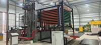 Mesin Hot Press Presisi Tinggi untuk Kayu Lapis Melamin dengan Motor & Bantalan Daya 26KW untuk Produksi Panel Berbasis Kayu