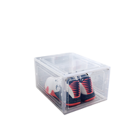 Conteneurs à chaussures peu encombrants organisateur de chaussures empilables en plastique transparent pour placard