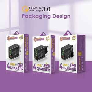 Bán buôn sạc 4 USB điện thoại di động tường sạc máy tính bảng du lịch sạc đầu chúng tôi & EU sạc tiêu chuẩn chất lượng Quà tặng khuyến mãi - Product Image 6