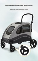 Poussette pliable pour animaux de compagnie, chariot à 4 roues pour chiens et chats, chariot de voyage respirant