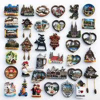 Personnalisé Plage Différents Pays Voyage Touristique Souvenir Cadeaux Creative 3d Polyrésine Réfrigérateur Aimant Résine Réfrigérateur Aimant