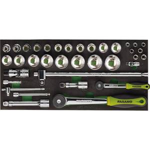 Fasano <b>Socket</b> Set 1/4 3/8 1/2 Inch Metric And Sae With Ratchets And Extensions For Auto Repair - Product Image 1