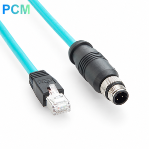 Câble <span class=keywords><strong>Ethernet</strong></span> industriel M12 D Code 4 broches mâle vers RJ45 CAT6A haute flexibilité Profinet EtherCAT pour vision industrielle Cognex Keyence SICK - Product Image 5