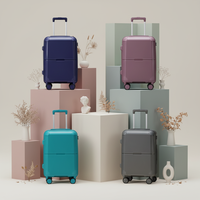 Ensemble de 3 valises anti-chute, grande capacité, style rétro, avec serrure à combinaison et roulettes pivotantes, pour étudiants, unisexe