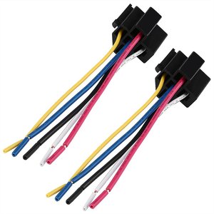 Automotive <b>Relay</b> Socket 5P 12/24V 40A Wire Terminal With Colored Wires For Car Electrical Systems - Product Image 2