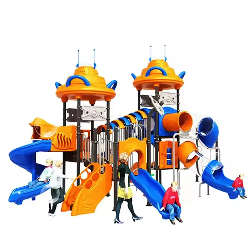अनुकूलित रंगीन वाणिज्यिक आउटडोर बच्चों के खेल का मैदान उपकरण बड़ा स्लाइड