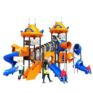 Customized Colorful Commercial Outdoor Kids Playground Equipment big slides
