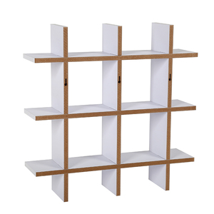 Wood Modern White and <strong>Grey</strong> Multifunction Easy Assembly Storage Rack for Living Room Wall Mounted Display Ledge <strong>Floating</strong> <strong>Shelves</strong> - Product Image 6