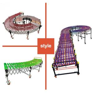 Esnek paten tekerlek yerçekimiyle taşımalı makaralı konveyör paslanmaz çelik genişletilebilir sistem alüminyum parça boşaltma ekipmanları - Product Image 6