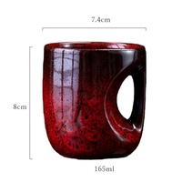 Mug à café et thé en céramique avec poignée, style japonais, 165 ml, compatible micro-ondes, effet de glaçure réactive, stock en gros, ODM, nouveauté